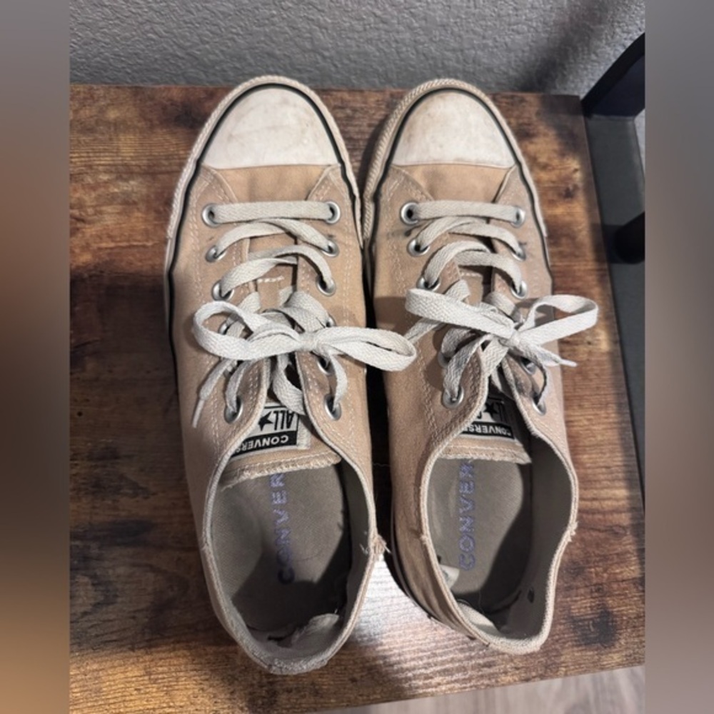 Converse Women's Beige Canvas Sneakers